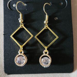 Edgy Gold Drop Earrings